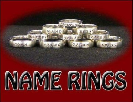 Personalized Name Rings