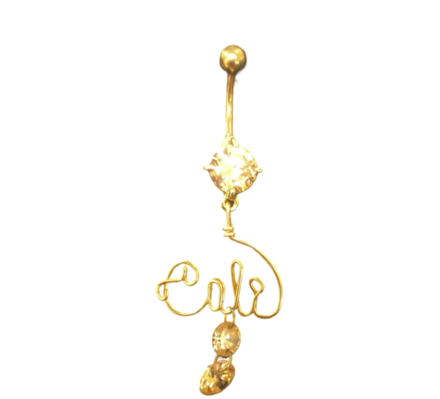 Personalized Wire Name Belly Ring