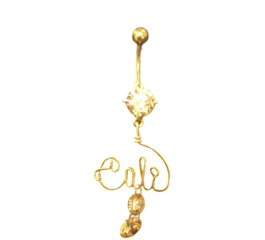Personalized Wire Name Belly Ring